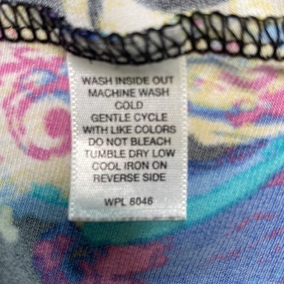 Style & Co Beaded Tunic Top Multicolored Leaves Print 3/4 Sleeve V-Neck Stretchy - Picture 10 of 16